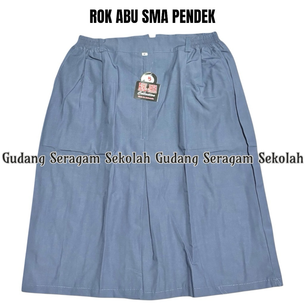 Rok PENDEK ABU SMA untuk anak perempuan