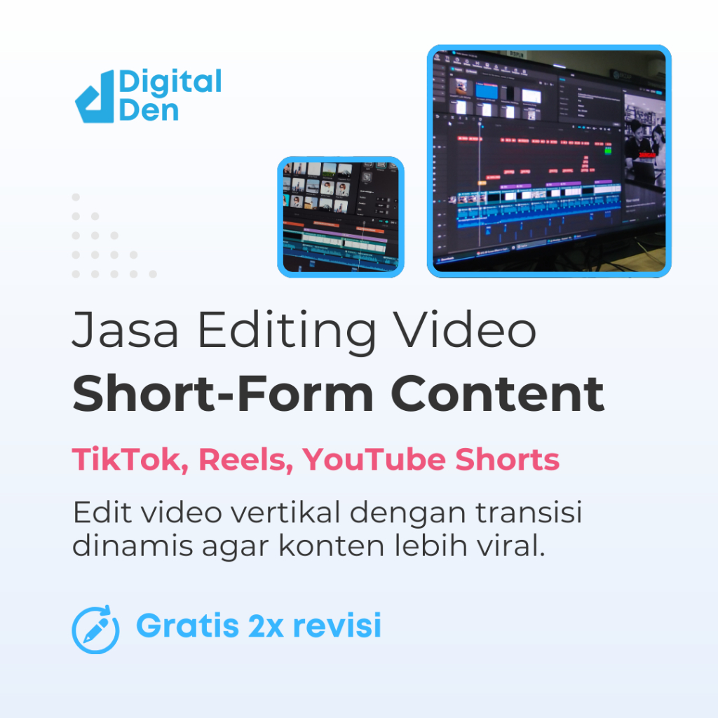 Jasa Editing Video TikTok Reels YouTube Shorts - Edit Video Pendek