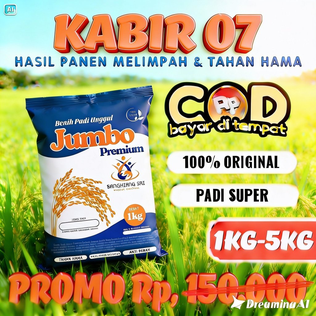 SANGHYANG SRI- Benih Bibit Padi Unggul KABIR 07 kemasan 1kg-5kg original super premium