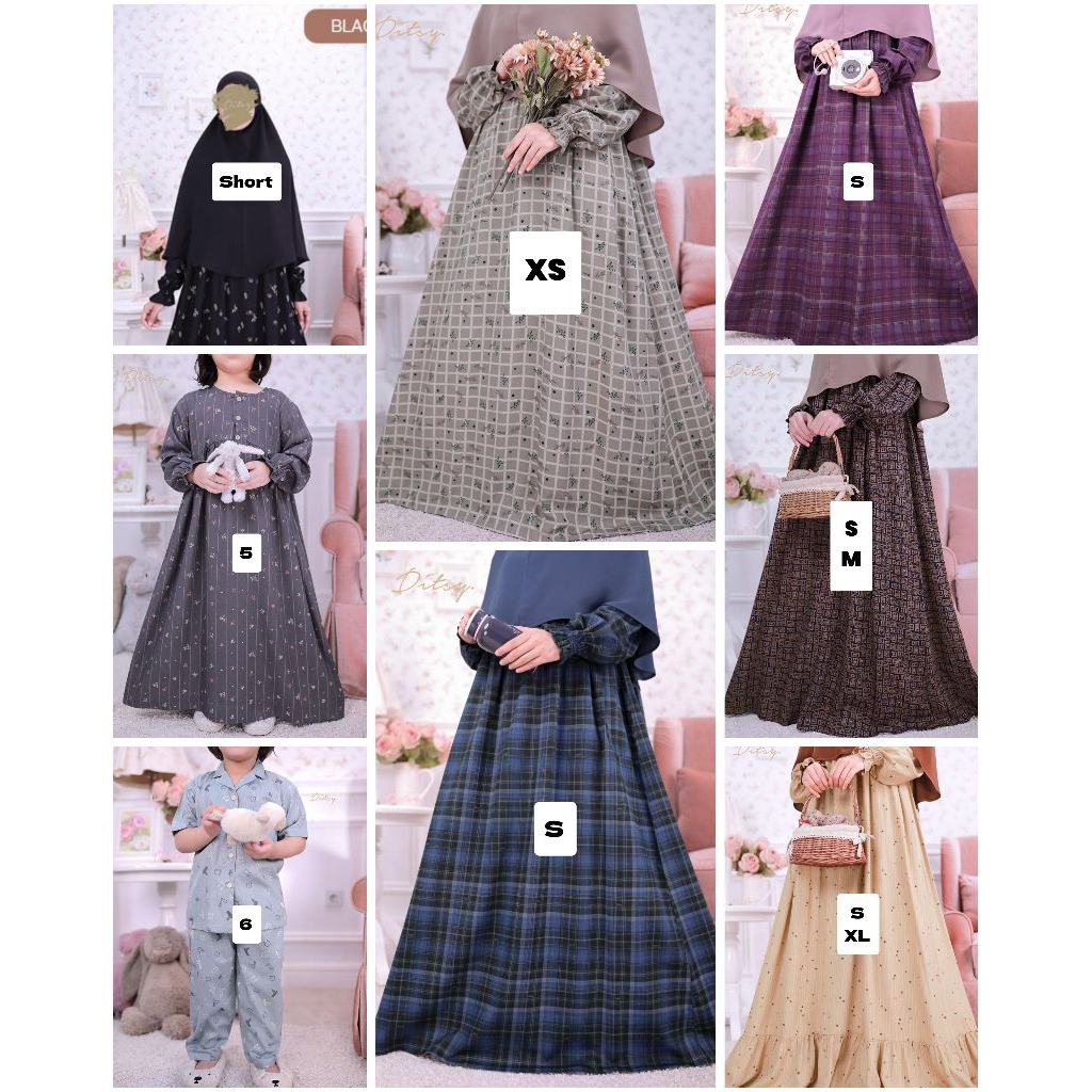 Ditsy Januari 2026 Nightgown  Little Loungwear Pajamas Vintage Daster Gamis Wanita