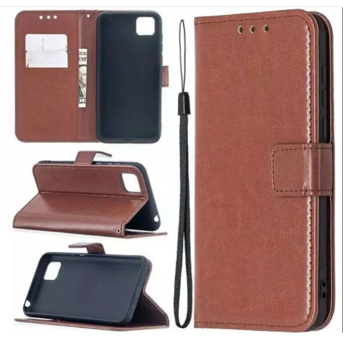 FLIP COVER LEATHER DOMPET HP OPPO A6X