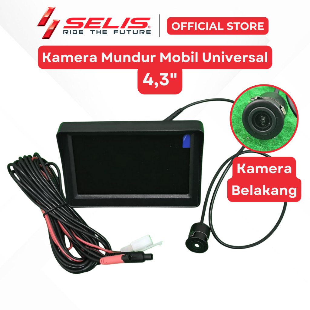 SELIS - Kamera Mundur Belakang Mobil Motor TFT LCD Color Monitor