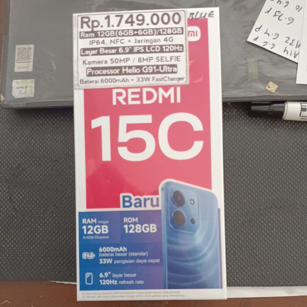 Redmi 15C ram 12gb(6gb+6gb) /128gb Rom,Helio G91-Ultra