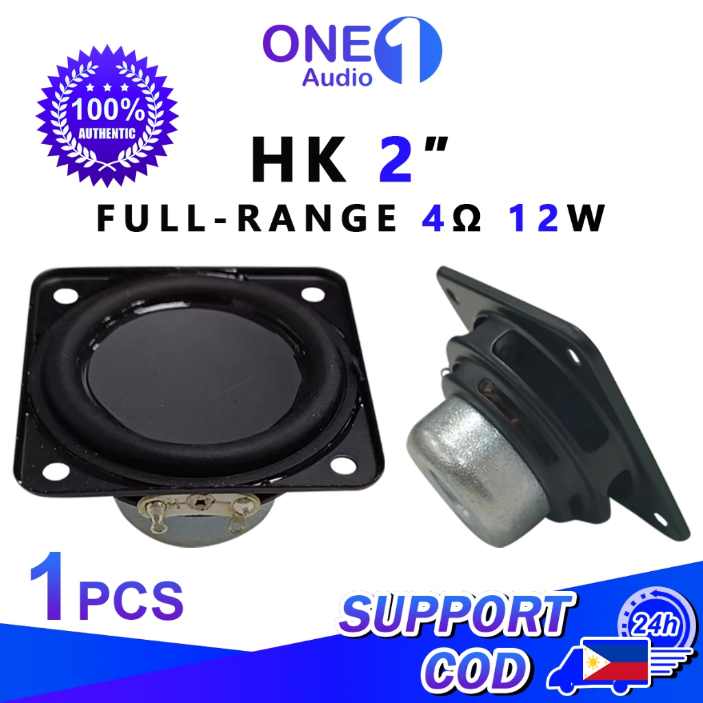 OneAudio Speaker Rentang Penuh HK 2" -speaker 2 inch  Subwoofer mobil 4 ohm 12W
