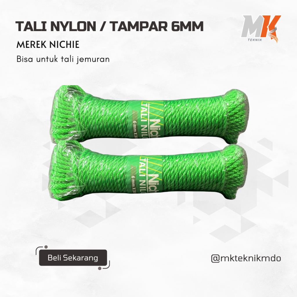 TALI JEMURAN NILON 6MM 30 METER NICHIE