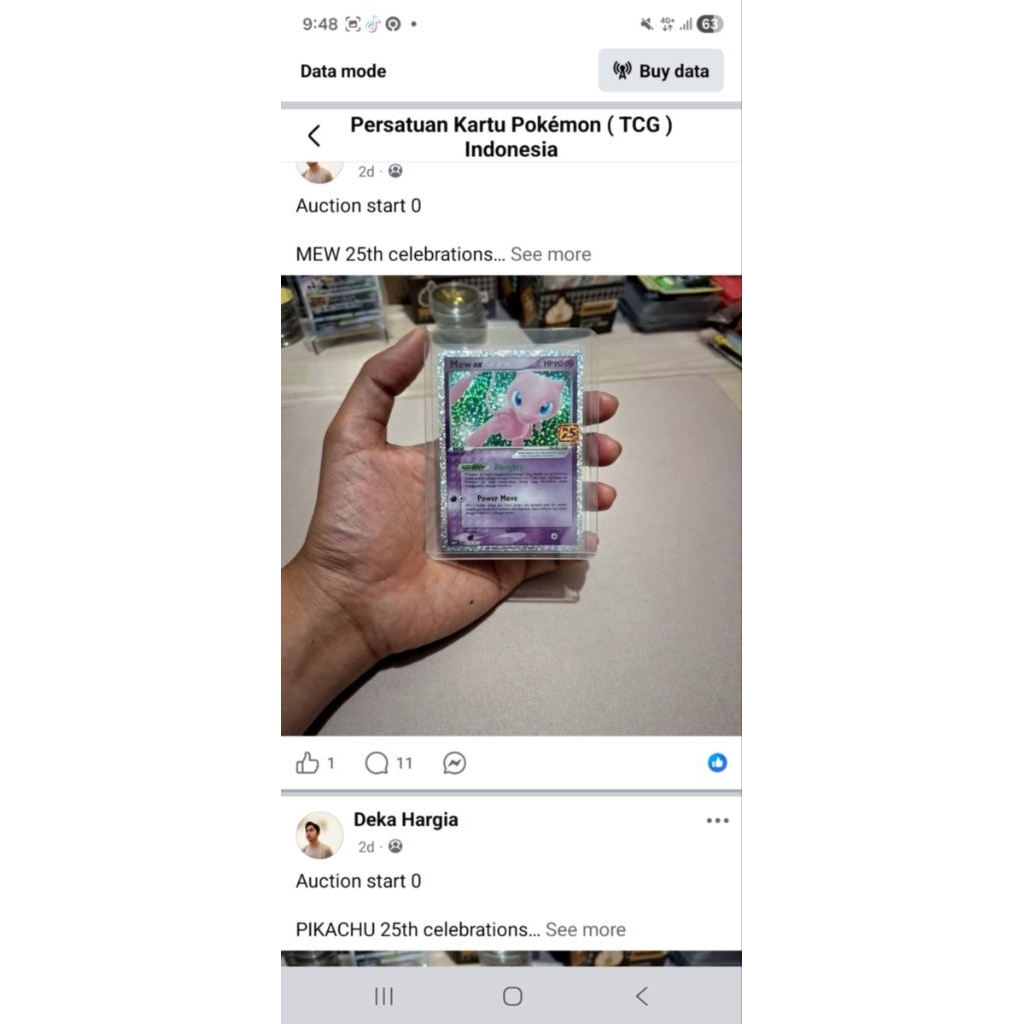 mew 25th pesanan pokemon tccg