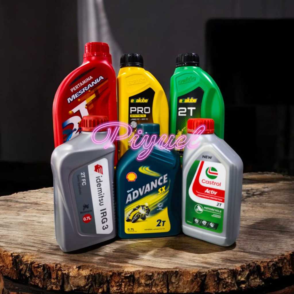 Oli samping 2T original, mesran super, OB, castrol, evalube pro, idemitsu, shell