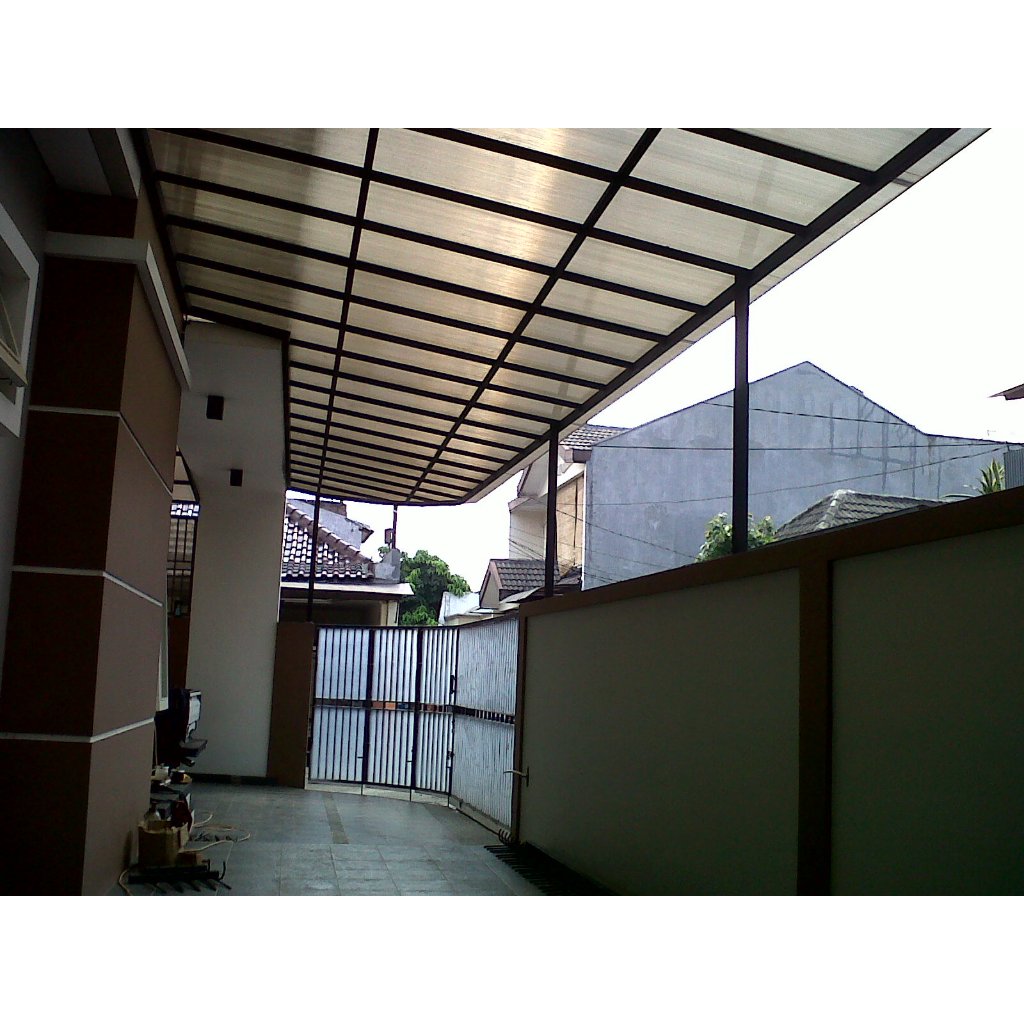 Kanopi Samping Rumah Semi Transparan