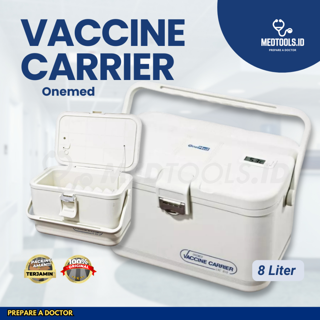 Vaccine Carrier 8L Onemed [ Box Vaksin / Kotak Vaksin / Cooler Box ] - Medtools