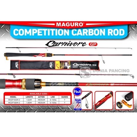 Joran Spinning MAGURO CARNIVORE GP 180cm 6-16lb full fuji | joran pancing maguro