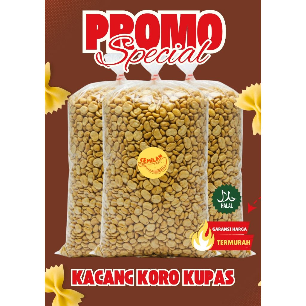 Kacang Koro Kupas Kiloan Renyah Gurih JAJANAN LEBARAN PROMO