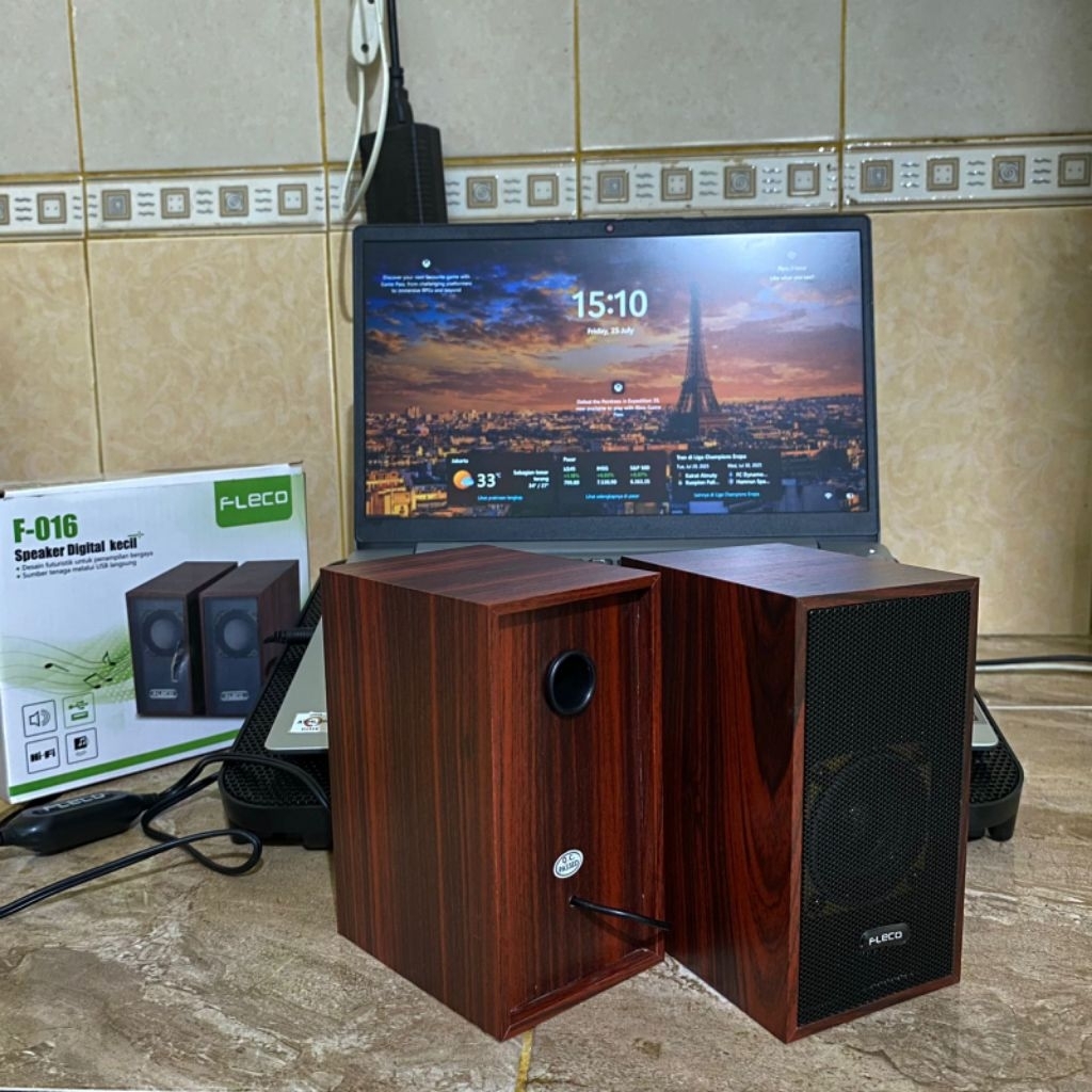 SPEAKER MINI BASS FLECO SOUND AKTIF MINI F-016 UNTUK HP LAPTOP KOMPUTER TV - Speaker Komputer Super 
