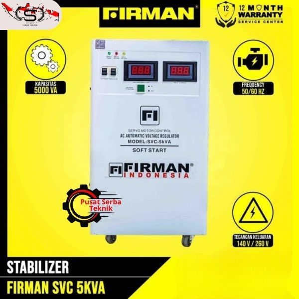 Firman Stabilizer SVC 5000 Watt Voltage Stabilizer SVC5000 Watt