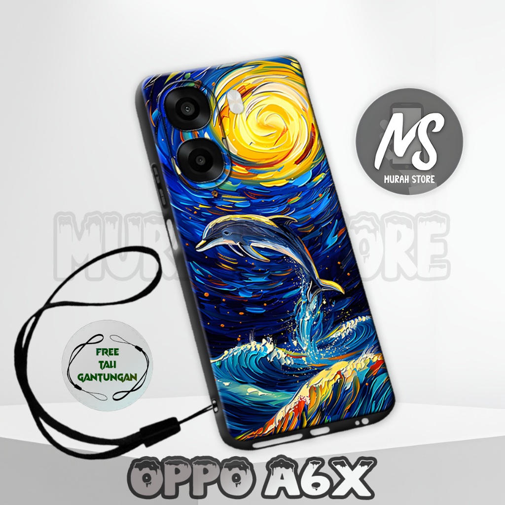 MS15/ Softcase Karet OPPO A6X + TALI GANTUNGAN HP / Motif Panorama/ Case OPPO A6X / Silikon OPPO A6X