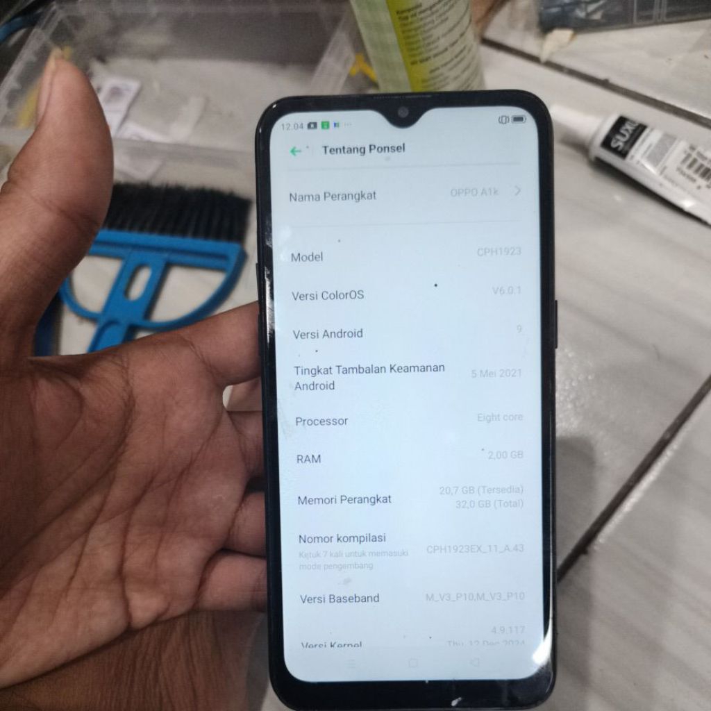 OPPO A1K 2/32 SEKEN MINUS cek deskripsi