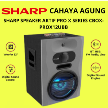 SHARP SPEAKER AKTIF PRO X SERIES CBOX-PROX12UBB