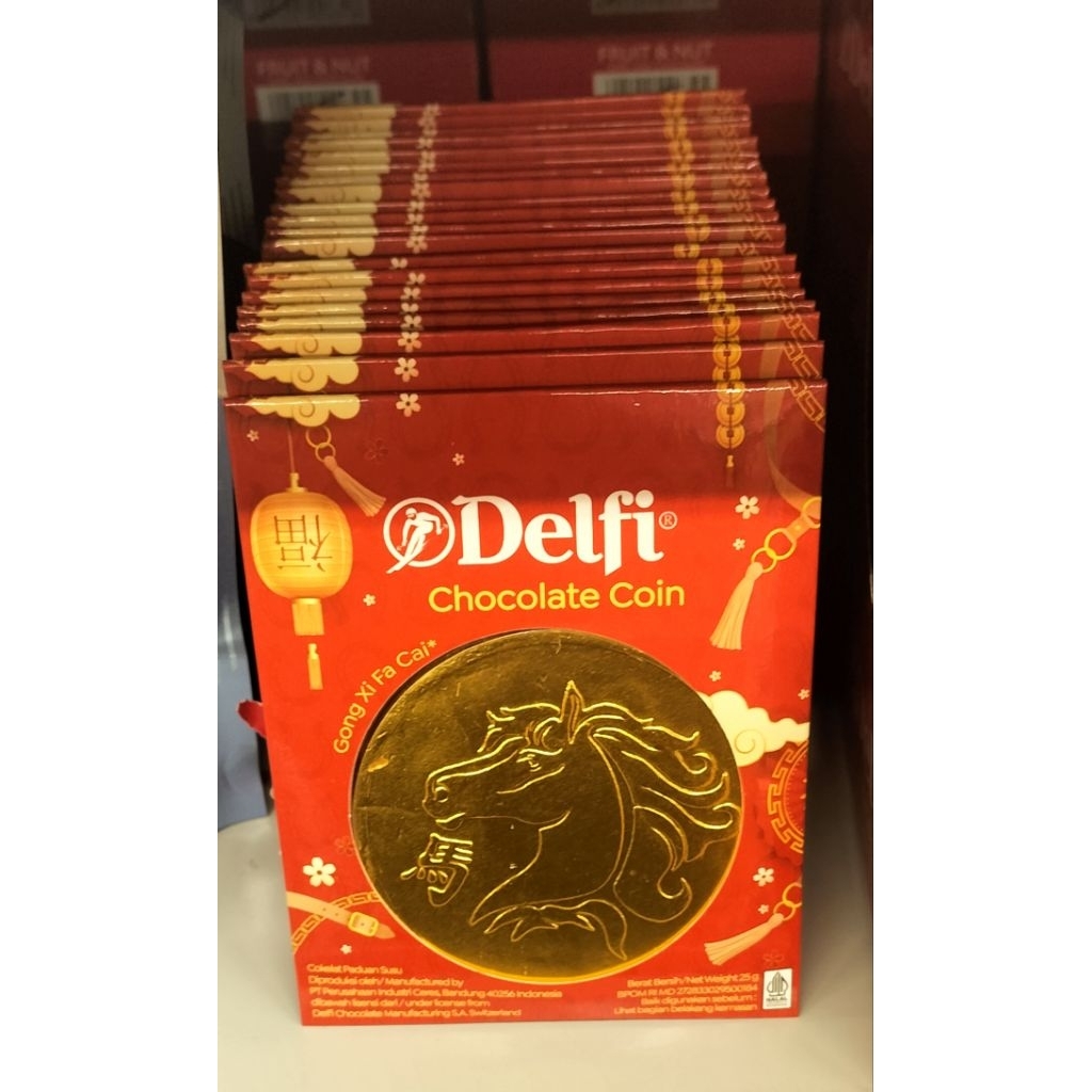 Delfi Coklat Koin Emas Imlek Milk Chocolate 25 gr