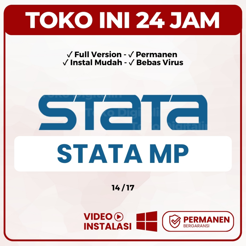 Stata MP Version GARANSI for Windows | Versi 14 / 17