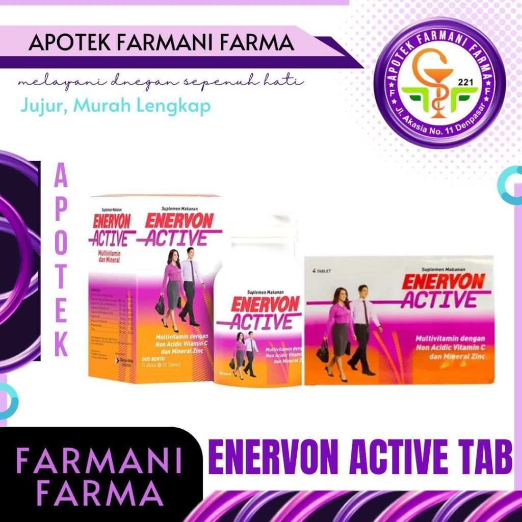 ENERVON ACTIVE TABLET / 4S /  TABLET MULTIVITAMIN / TABLET VITAMIN / VITAMIN / VITAMIN C, ZN, B12, B