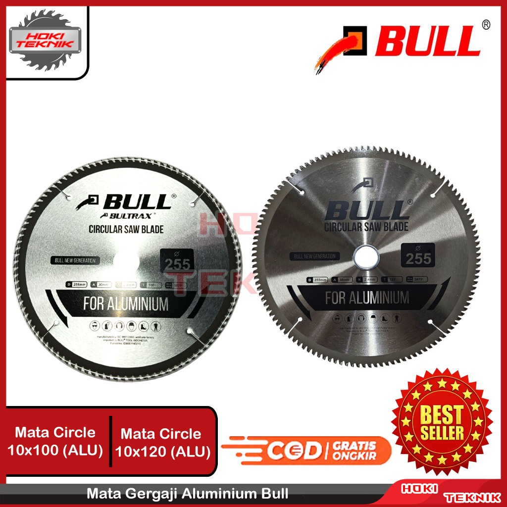 Mata Gergaji Aluminium Bull10 inch x 120T Circular Saw