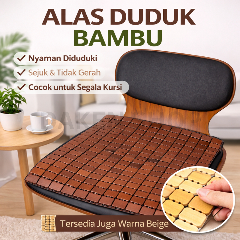 Alas Duduk Bambu Anyaman – Sejuk & Nyaman untuk Duduk Lama Alas Kursi