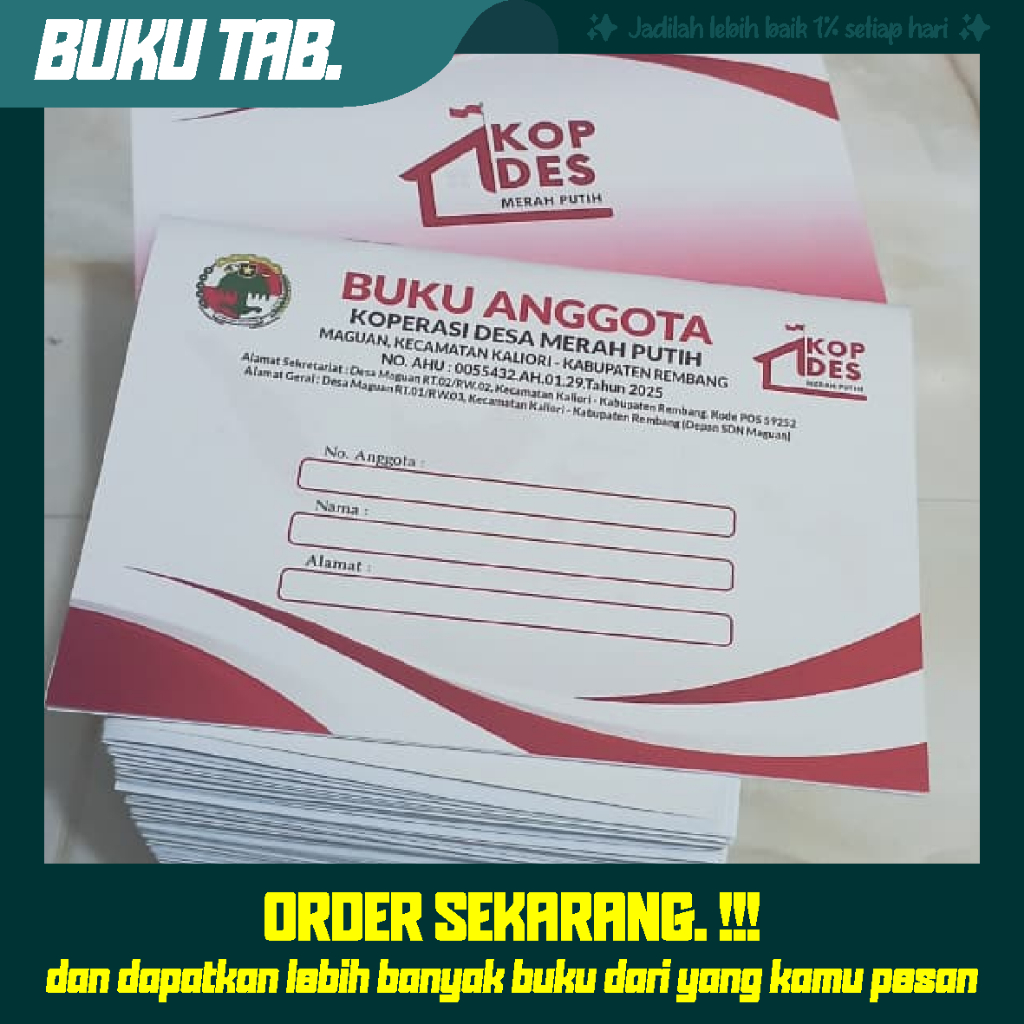 Buku Anggota Program Pemerintah Koperasi Merah Putih
