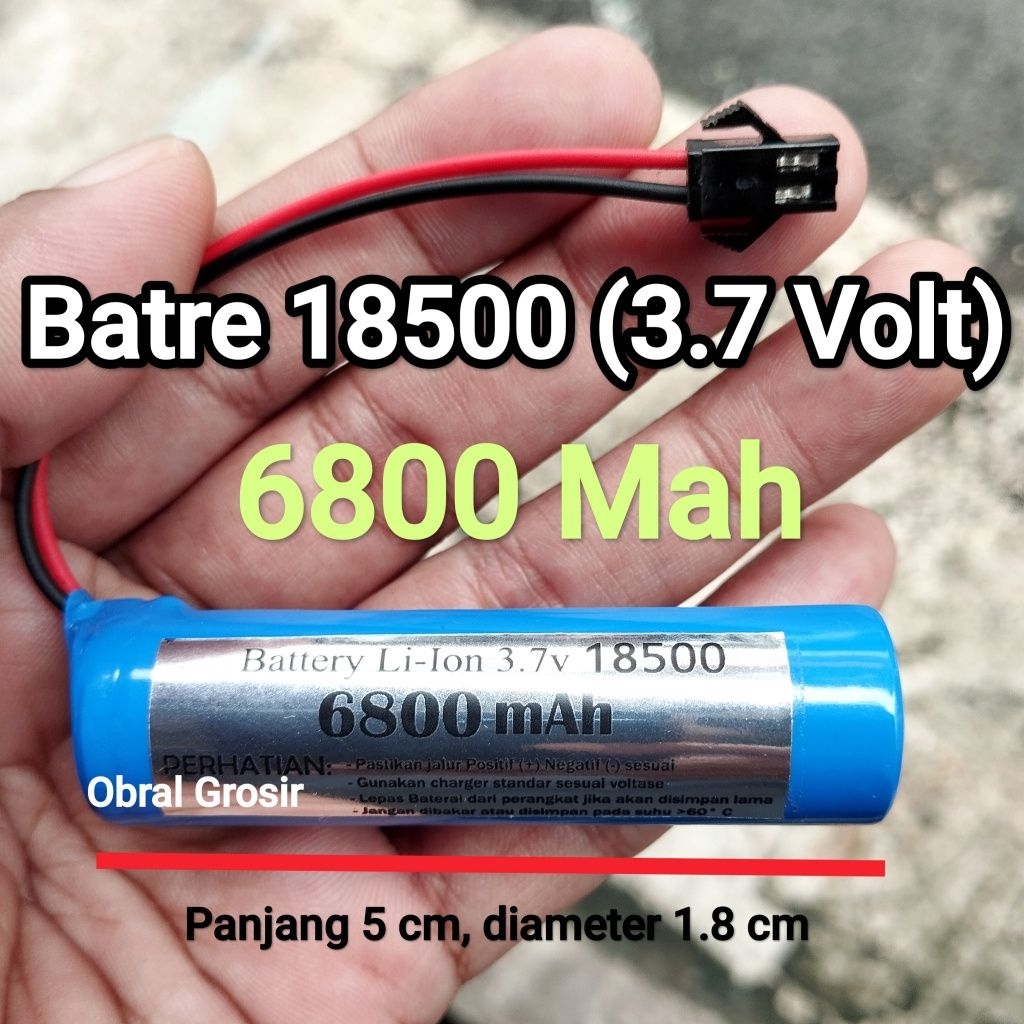 Batre 18500 Mobil RC 3.7 3,7 Volt Rechargeable Baterai Battery Car Remot