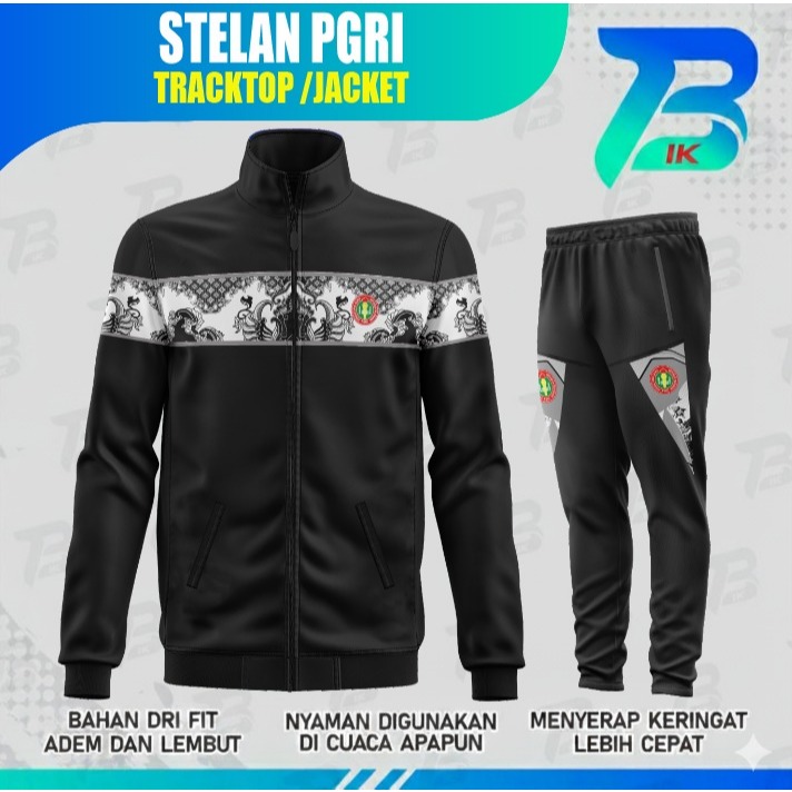 STELAN JACKET TRACTOP PGRI /JAKET TRACKTOP PGRI PREMIUM POLYSTER DIADORA / STELAN OLAHRAGA GURU INDO