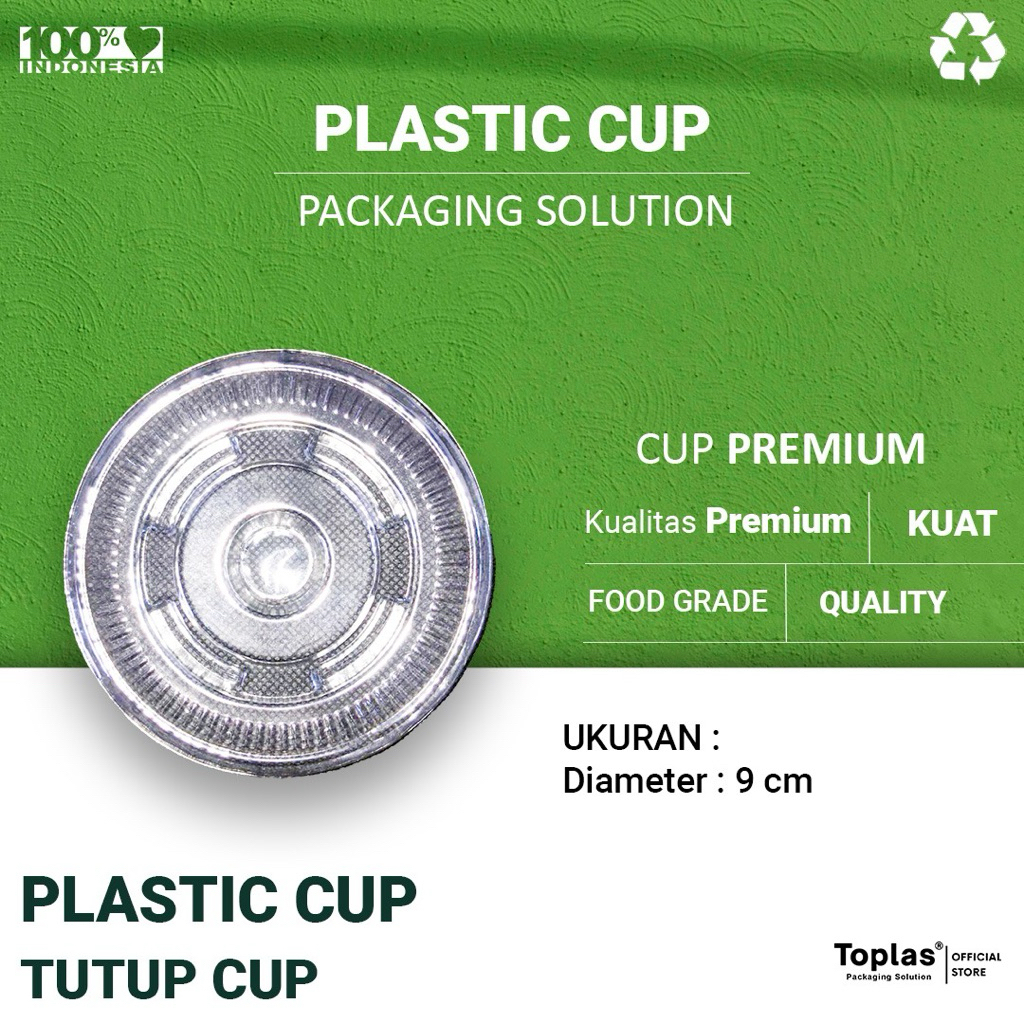 FU Tutup Gelas Plastik ( isi 50 ) / Tutup gelas cup anti tumpah