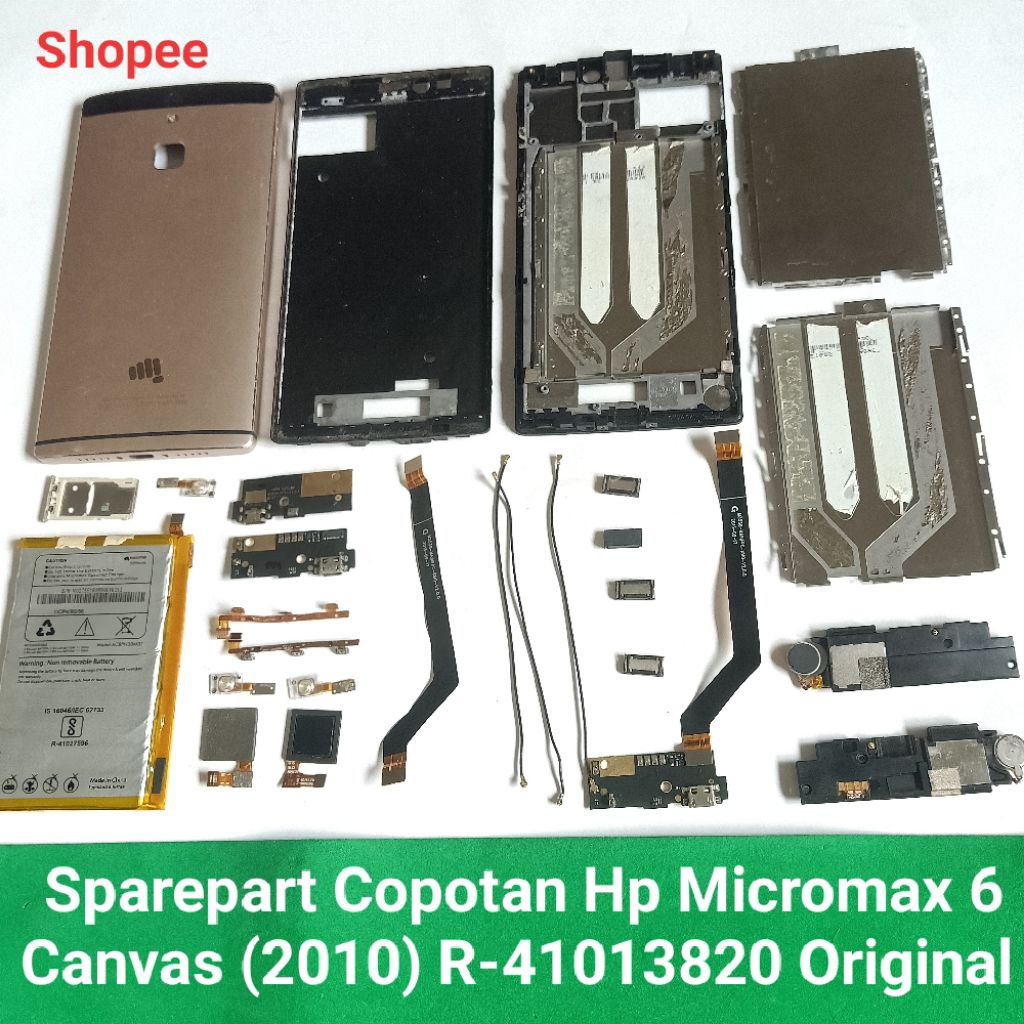 Sparepart Copotan hp Micromax 6 Canvas 2010 Second Original  flex UI board  flex on of volume  papan