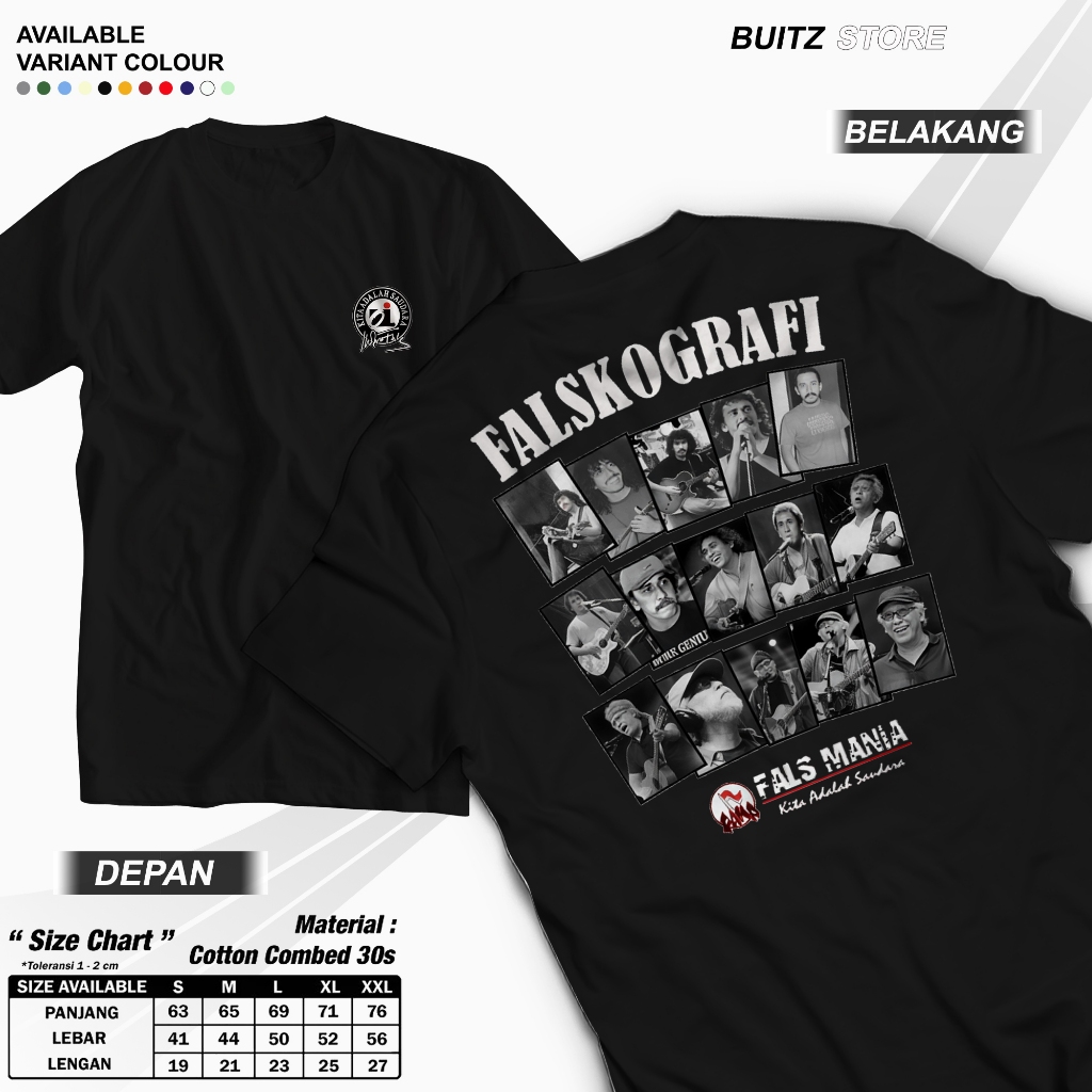 Kaos IWAN FALS FALSKOGRAFI Premium tshirt Iwan Fals kaos iwan fals terbaru kaos fals mania kaos oi k