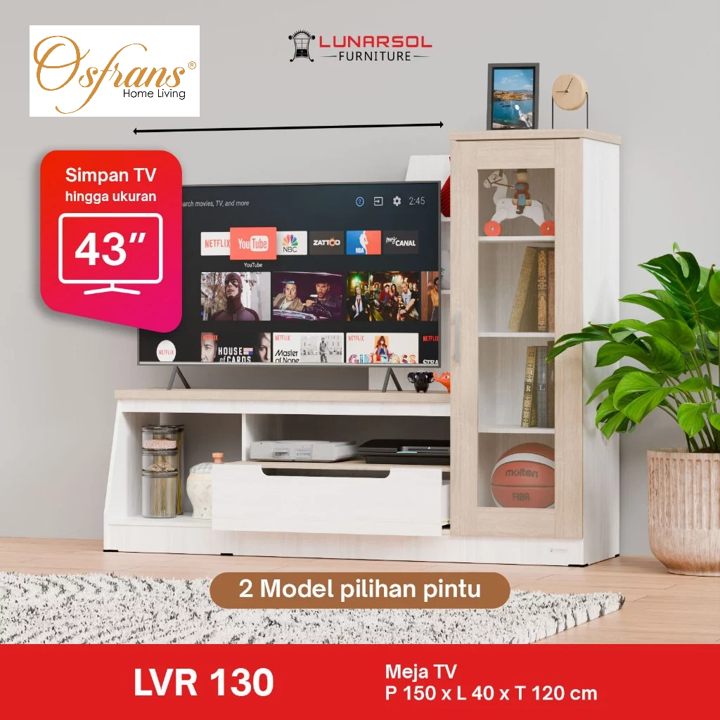 KHUSUS INSTANT CARGO EXPEDISI LVR 130 LVR130 MEJA BUFFET TV MODERN MINIMALIS RAK TV  LVR 130 AVR120 