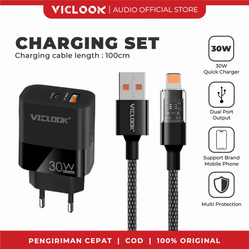 Charger+USB-IP-Black