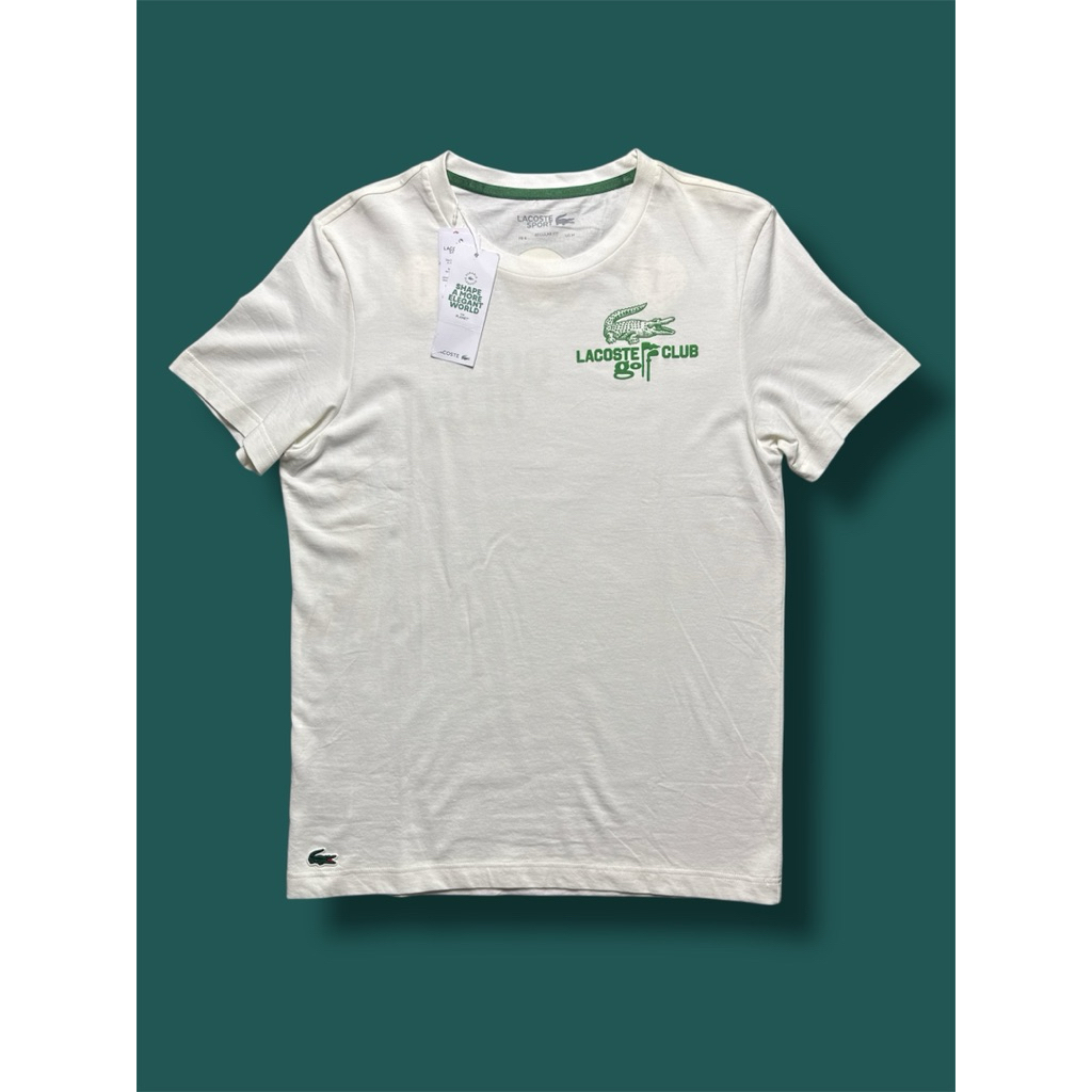 Kaos Lacoste Golf Club Putih / Reguler Fit TERSEDIA DALAM 3 UKURAN / FR4 (Size M)-FR5 (Size L)-FR7 (
