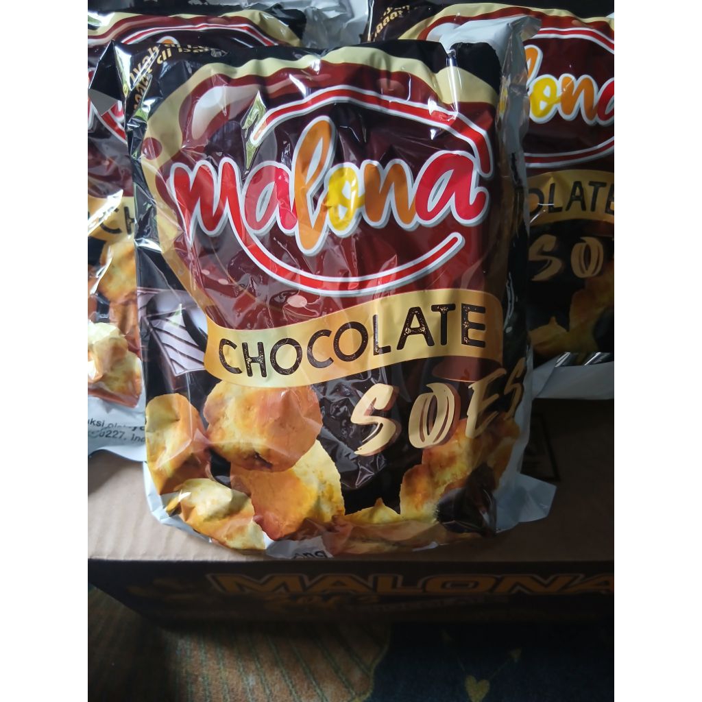 Kue Soes Kering Malona Coklat 500gr- Renyah, Manis, dan Nikmat
