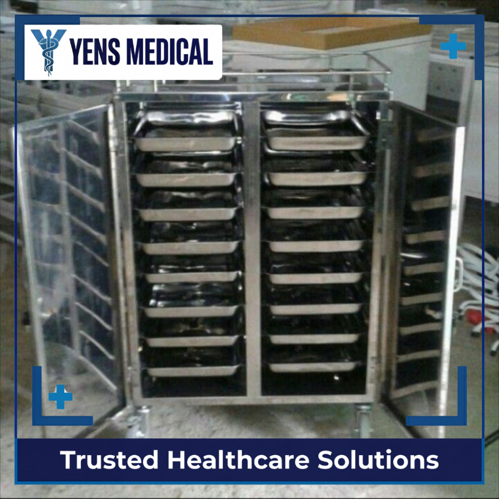 Troli Makanan 16 Susun Pemanas Stainless - Food Trolley RS Hotel Dapur