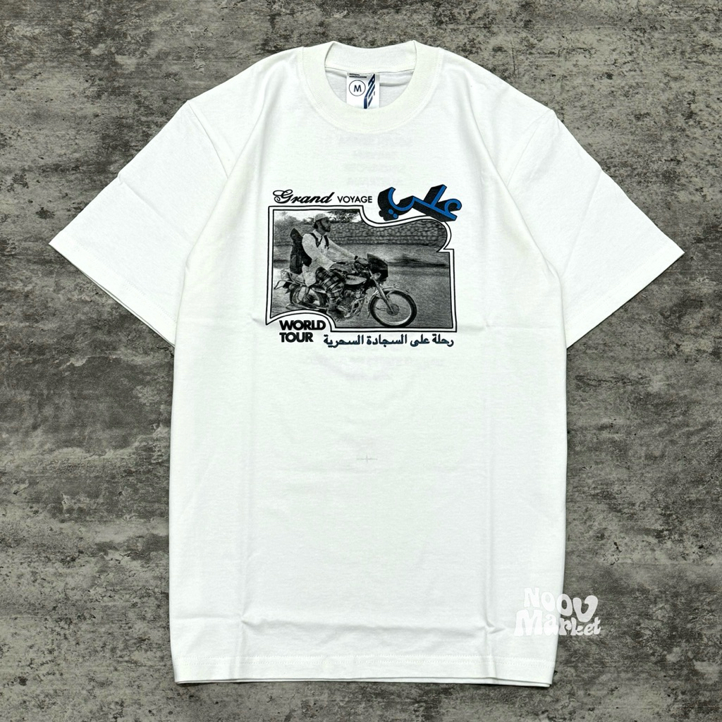 noov music merch Tshirt ALI RADIO - HABIBI MOTORCYCLE WHITE | Official Merchandise | Noov Music Merc