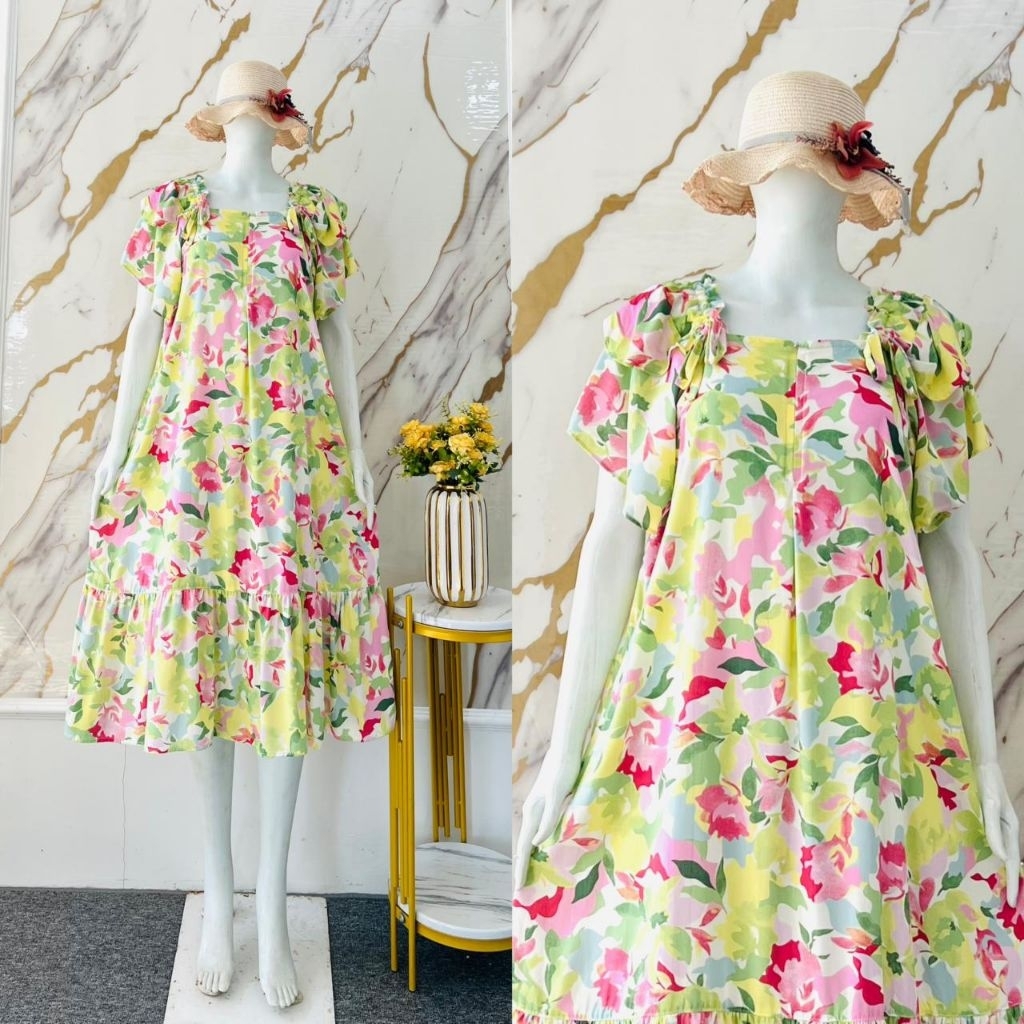 Daster Talia Busui Rayon Premium Tangan 2 Umpak  Pundak Serut tali