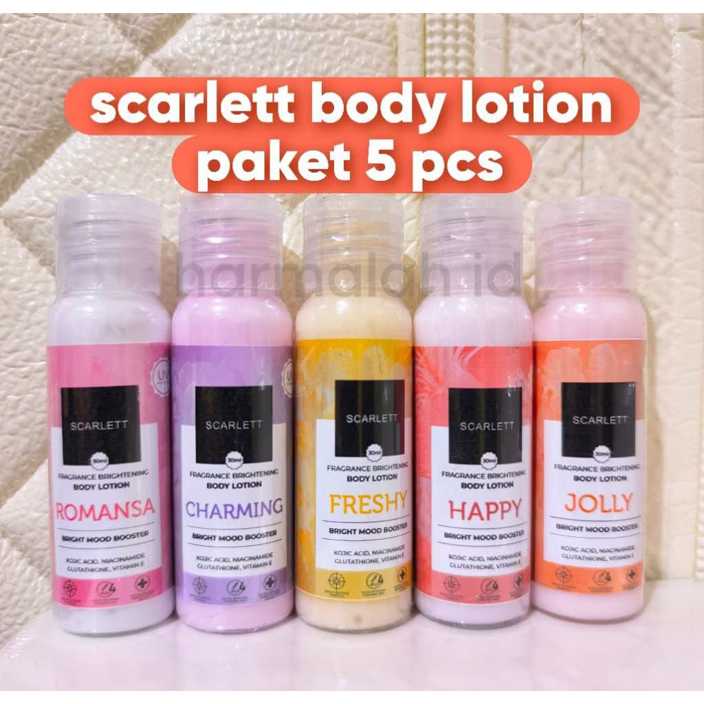 HANDBODY SCARLETT ISI-5PCS  BODY LOTION VIRAL-WHITENING ORI