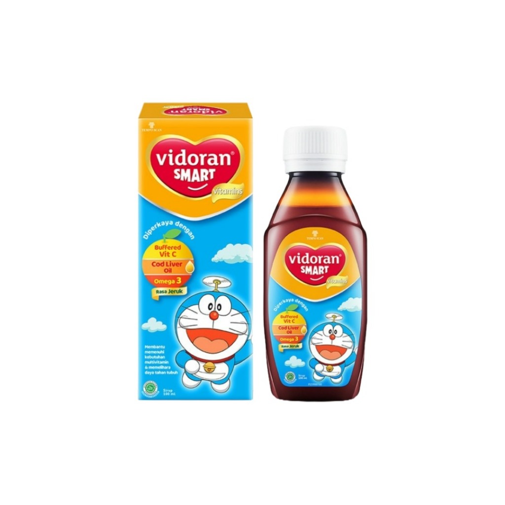 VIDORAN SMART Sirup Vitamin Anak Membantu Pertumbuhan DHA EPA Vit B C 100ml Jeruk