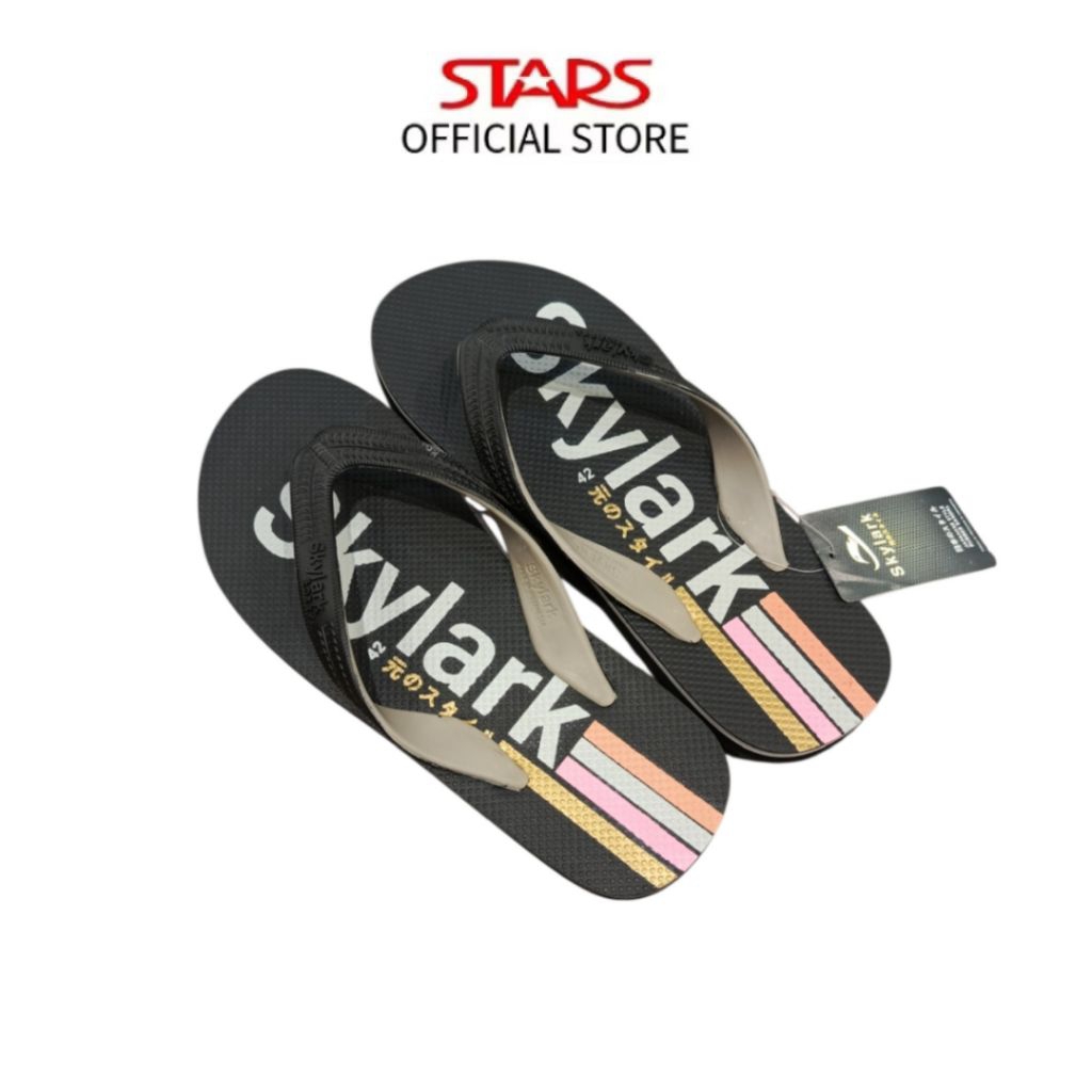 Skylark sandal japit cowok hitam abu abu NAGOYA