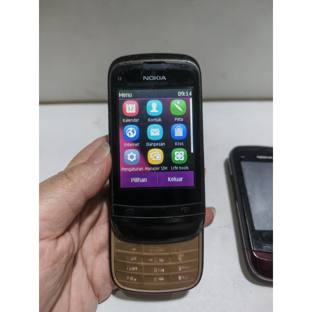 HP NOKIA C2-03 SLIDING PHONE ORIGINAL NOKIA UNIT NORMAL HP SECOND JADUL UNIK LANGKA