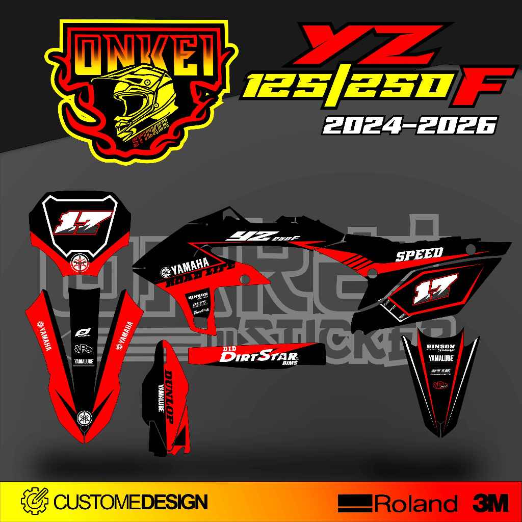 DECAL STICKER YZ 125 - 250 F 2024-2026 YF2
