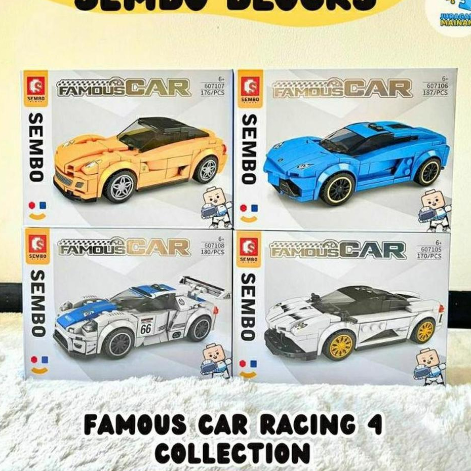 Mainan Bricks Sembo Block Famous Car 607105 Mainan Edukasi Sembo Famous Car Building Block