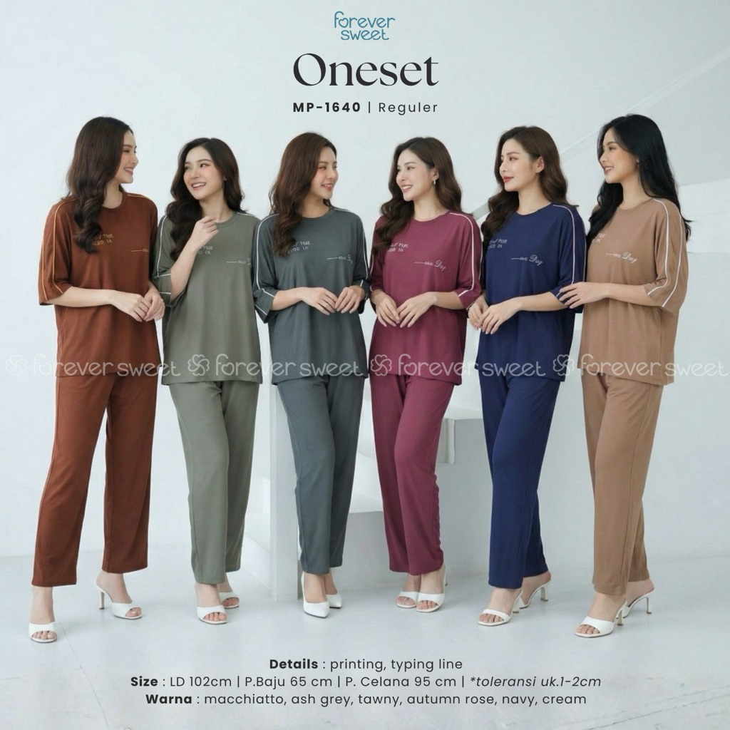 Forever Sweet Piyama Celana Panjang Ukuran Standar Mama Size Piyama CP Lengan Pendek Ukuran Bodyfit 