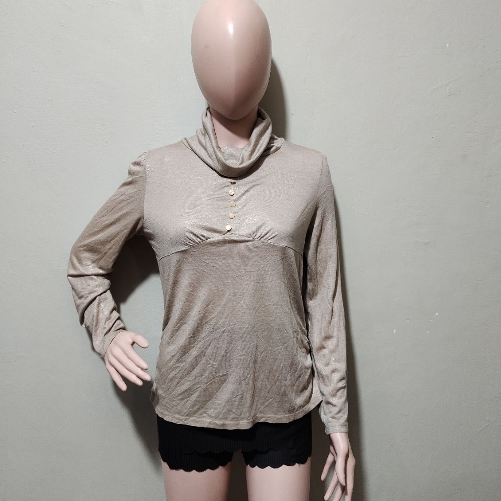 CLOVIS turtleneck blouse turtleneck Shimmer turtleneck