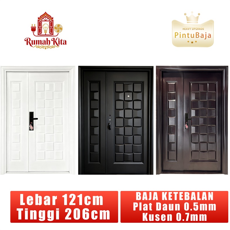 RUMAH KITA - (LUXURY SAP) PINTU PLAT BAJA SINGLE PINTU RUMAH / PINTU UTAMA /PINTU BAJA / PINTU FULLS