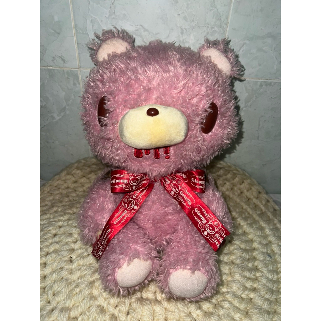 boneka gloomy grizzly pink bulu panjang