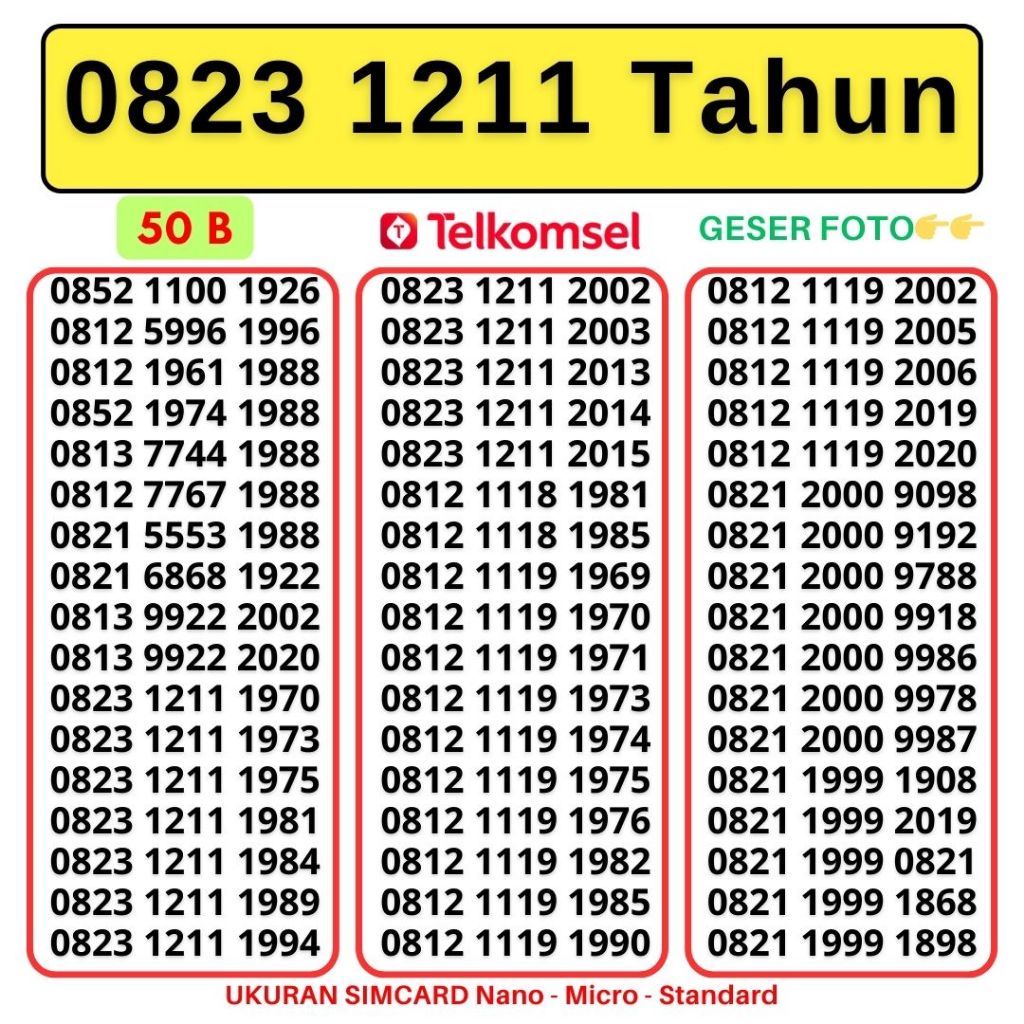 SIMPATI Kartu Perdana Baru 4G 5G Chip 3in1 No Can Simpati Cantik Garansi 1 Bulan NOMOR CANTIK SIMPAT
