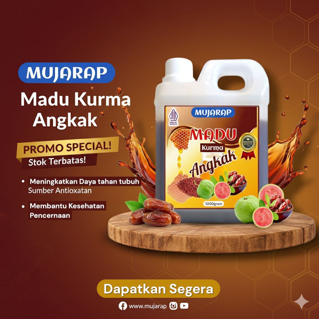 MADU KURMA ANGKAK JAMBU BIJI MERAH QUSTHUL H MUJARAP 1kg